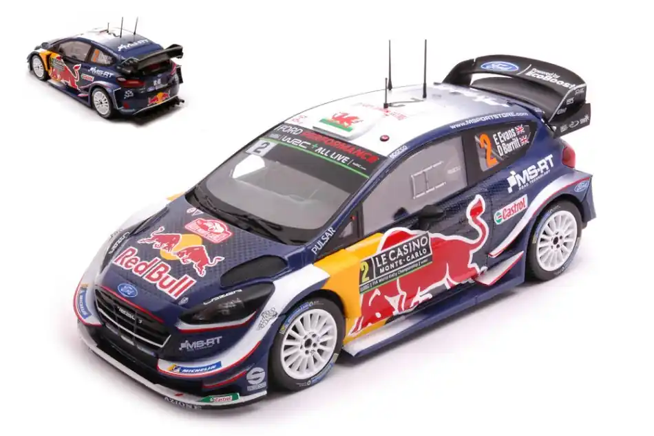 Ford Fiesta WRC Red Bull n.2 Monte-Carlo 2018 E. Evans - D. Barrit Azonnal elérhető