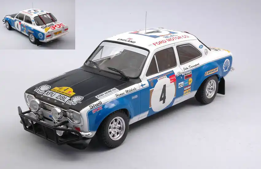 Azonnal elérhető Ford Escort Mk1 RS 1600 (éjszakai változat) n.4 Safari rally 1973 H. Mikkola - J. Davenport