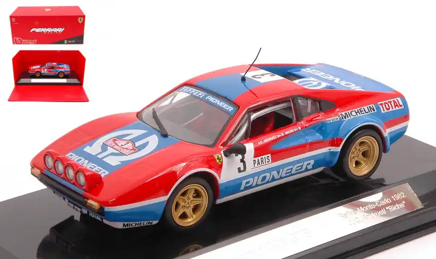 Ferrari 308 GTB Pioneer (éjszakai verzió) n.3 Rally Monte-Carlo1982 J.C. Andruet - Biche Újdonság