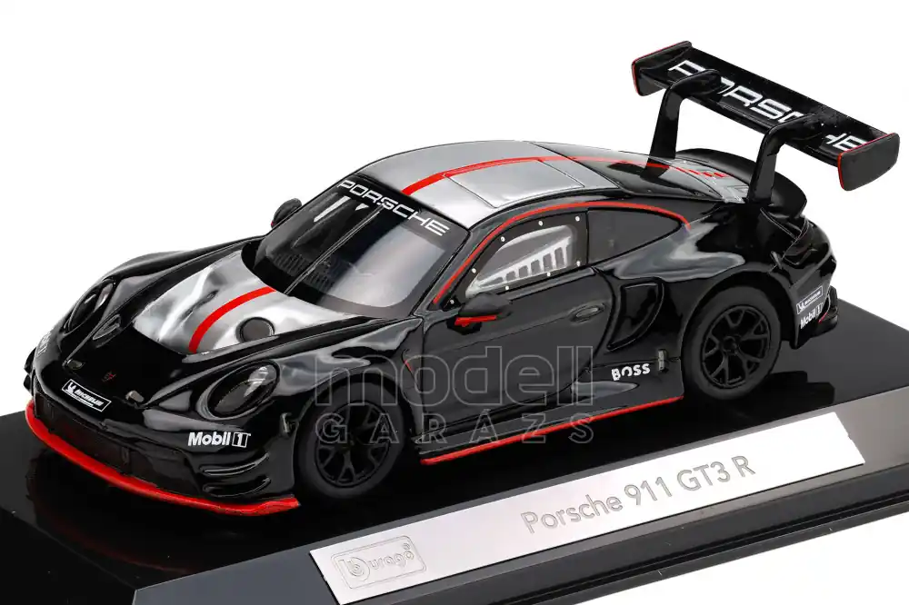 Korlátozott ajánlat Porsche 911 (992) GT3 R 2023 modellautó vitrinnel
