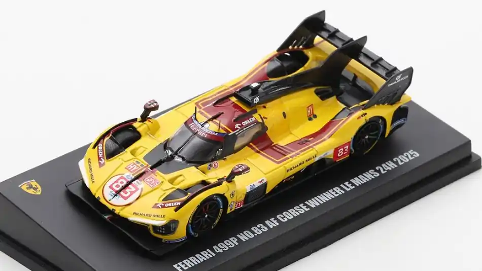 Szezonális akció Ferrari 499P 83 Le Mans győztes 2025 R. Kubica - P. Hanson - Y. Ye
