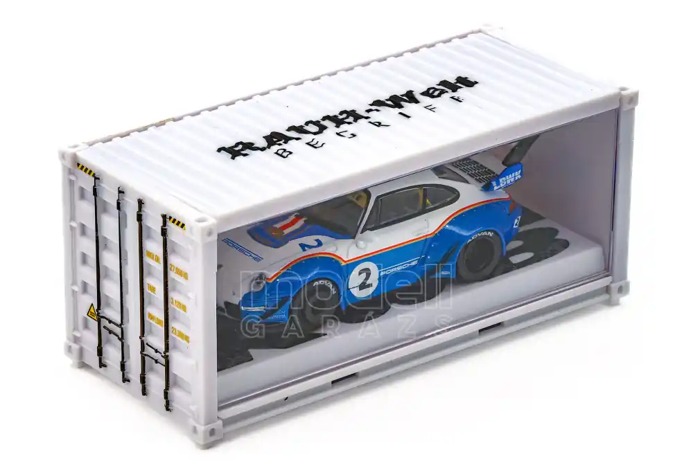 Olcsó Porsche 911 RWB 993 modellautó konténeres vitrinben