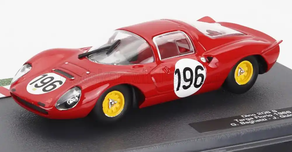 Korlátozott ajánlat Ferrari Dino 206S 196 Targa Florio 1966 G. Baghetti - J. Guichet