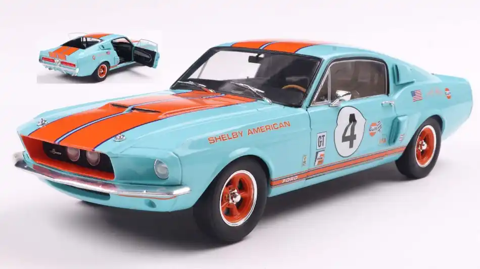 Legjobb ár Ford Mustang Shelby GT500 4 Racing Tribute 1967 modellautó