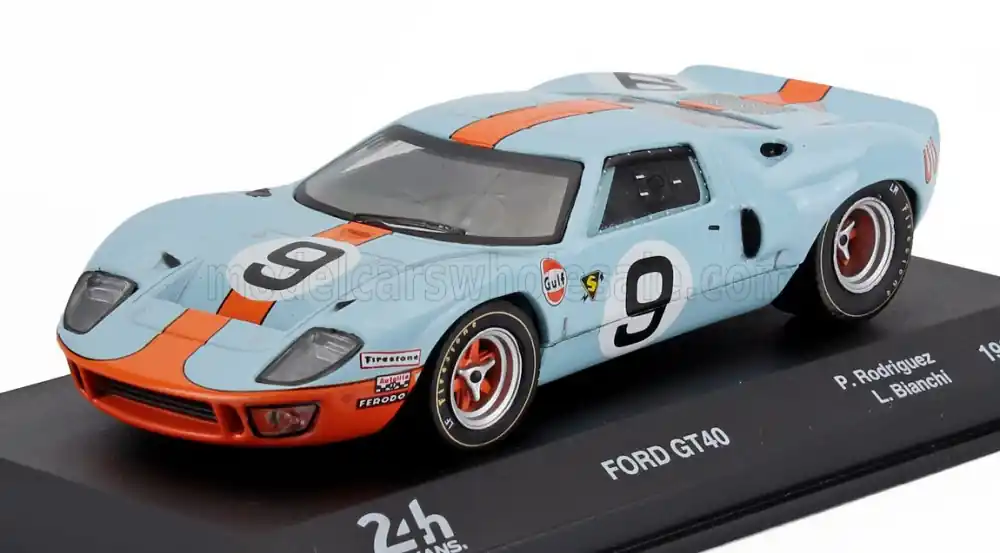 Ford GT40 Team JW Automotive Engineering Gulf 9 24h Le Mans győztes 1968 L. Bianchi - P. Roderigues Biztonságos fizetés