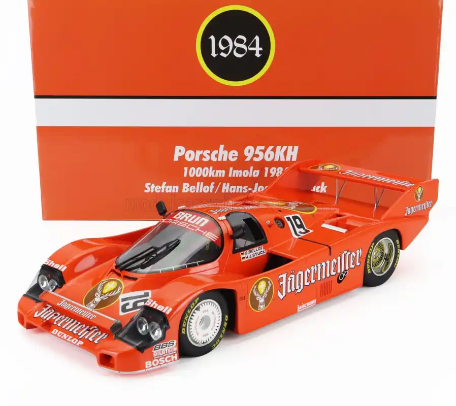 Legnépszerűbb Porsche 956B Jägermeister Team Brun Motorsport 19 1000km Monza Italy győztes 1984 H. J. Stuck - S. Bellof