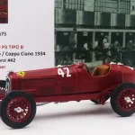 Alfa Romeo P3 Tipo B n.42 Circuito del Montenero / Coppa Ciano győztes 1934 A. Varzi Gyors kiszállítás