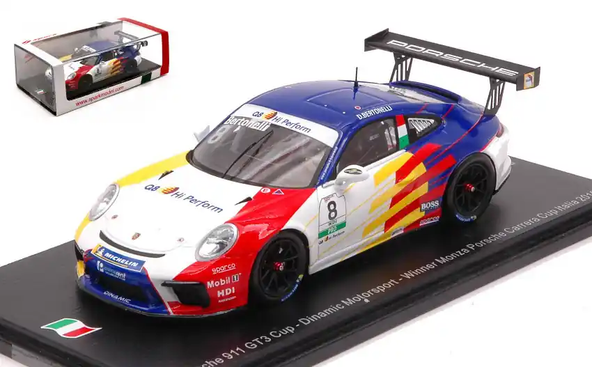 Vásárlói kedvenc Porsche 911 GT3 n.8 Porsche Carrera Cup Italia 2019 D. Bertonelli