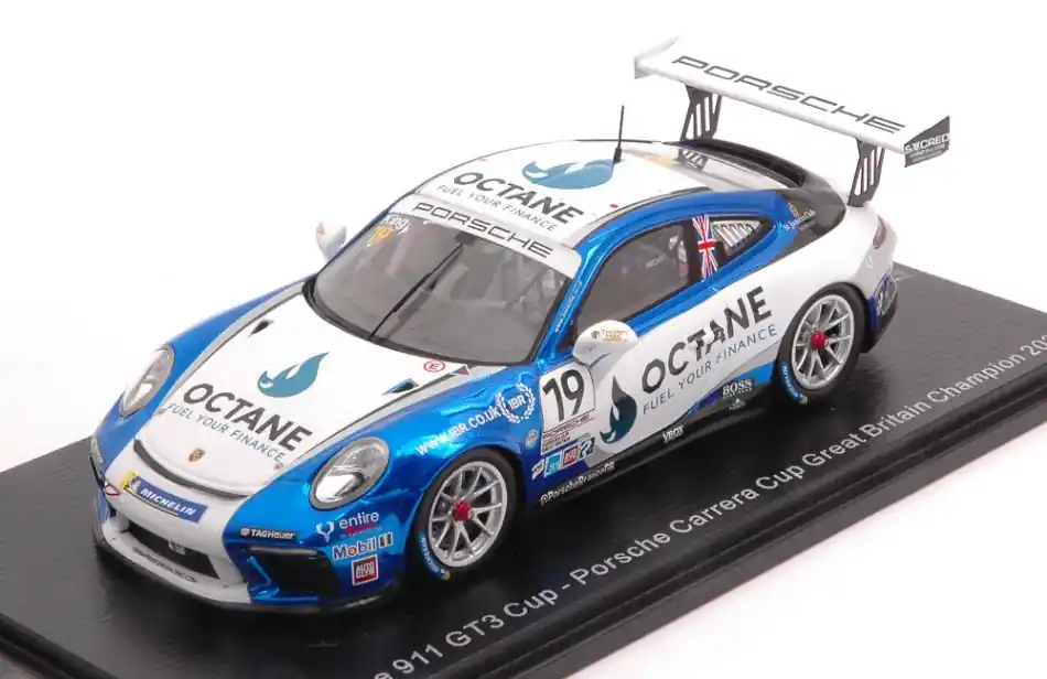 Azonnali szállítás Porsche 911 (991-2) GT3 n.19 Porsche Carrera Cup Great Britain 2020 H. King