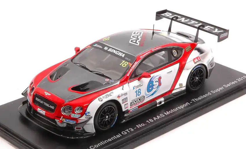 Bestseller Bentley Continental GT3 n.18 Thailand Super Series 2018 L. Vutthikorn - K. Kantadhee