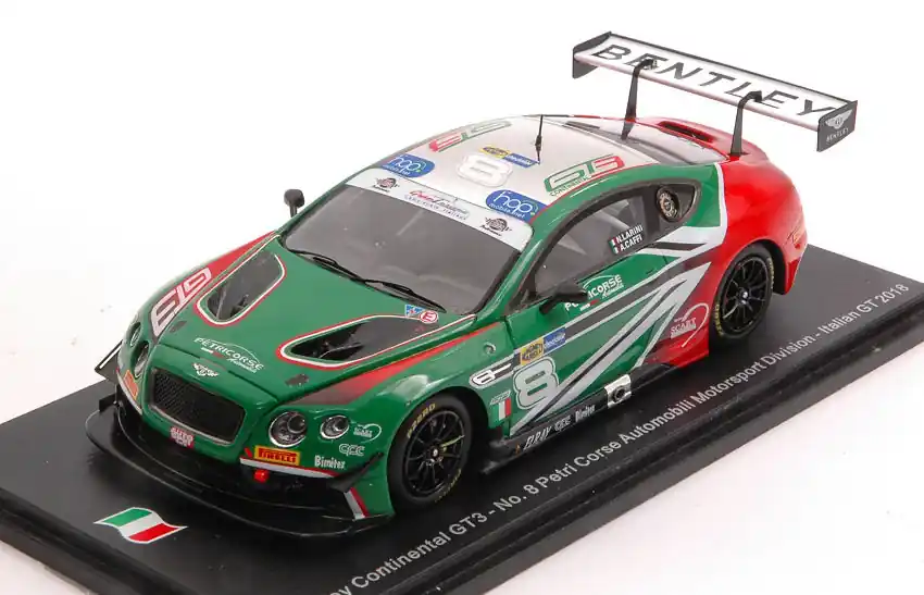 Azonnali szállítás Bentley Continental GT3 n.8 Italian GT 2018 N. Larini - A. Caffi