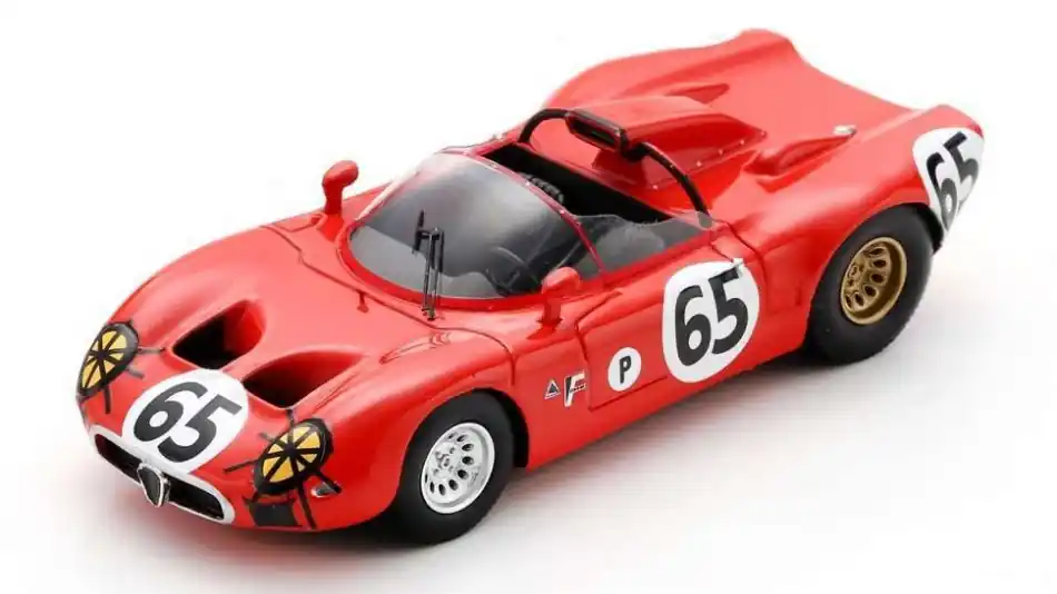 Alfa Romeo 33 n.65 12h Sebring 1967 A. de Adamich - T. Zeccoli Vedd meg online