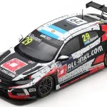 Vásárlói kedvenc Honda Civic TCR n.29 Race 1 WTCR Zolder 2020 N. Girolami