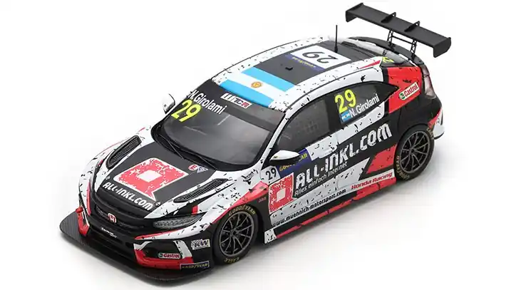Vásárlói kedvenc Honda Civic TCR n.29 Race 1 WTCR Zolder 2020 N. Girolami