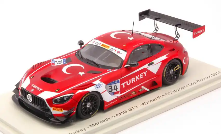 Vásárlói kedvenc Mercedes GT3 n.34 FIA GT Bahrain 2018 S. Yoluc - A. Guven
