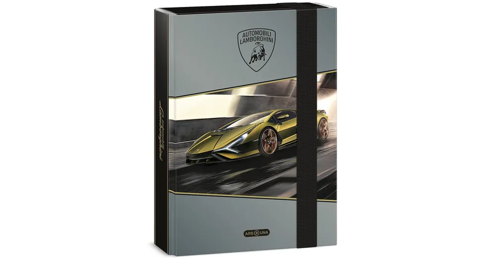 Prémium Ars Una Sárga Lamborghini mintás füzetbox A/5