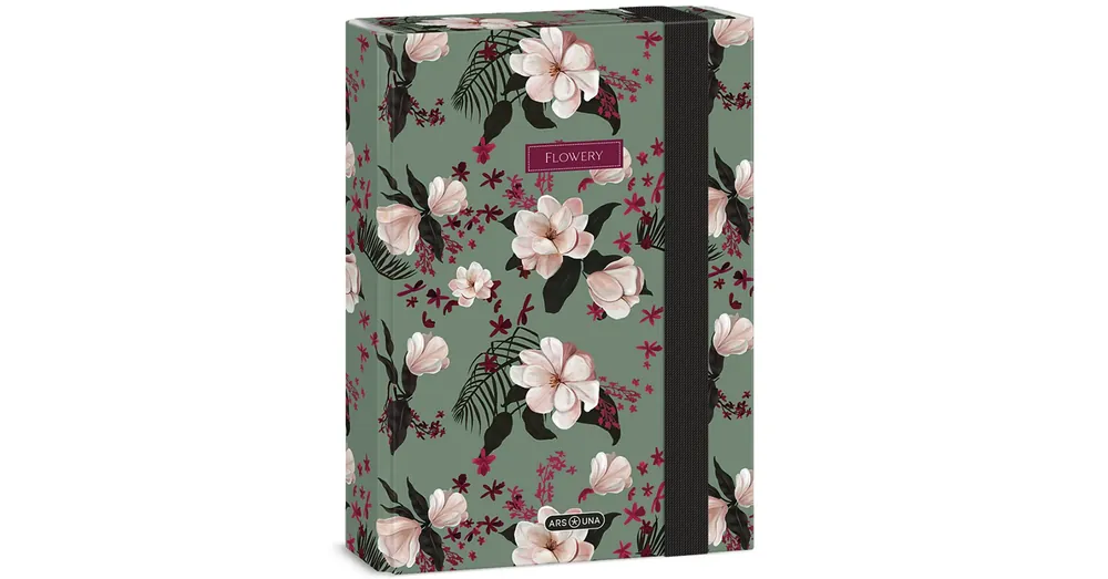 Csak ma Ars Una Flowery green virágos füzetbox A/5