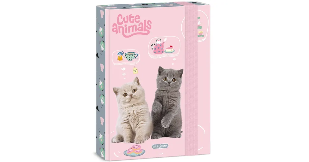 Akció Ars Una Cute animals – tea party cicás füzetbox A/5