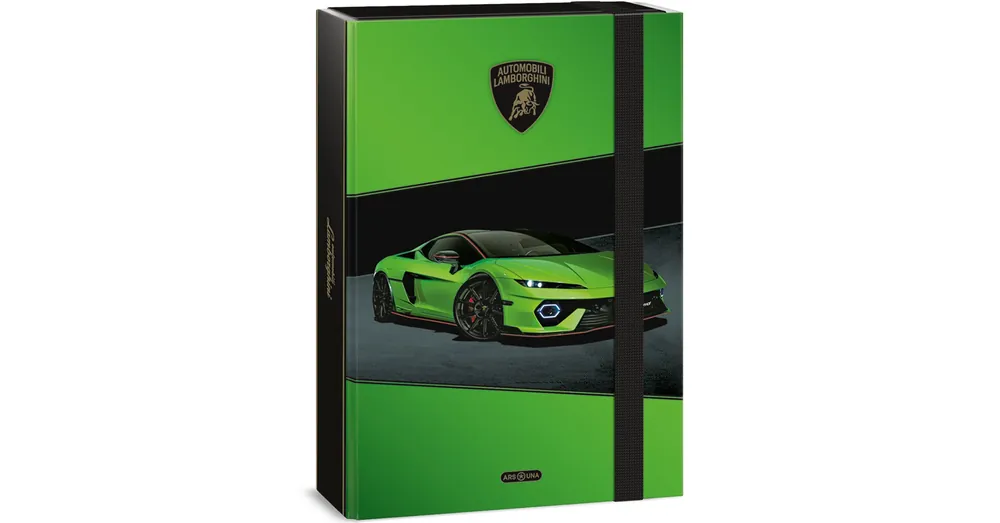 Vásárlói kedvenc Ars Una Zöld Lamborghini mintás füzetbox A/4