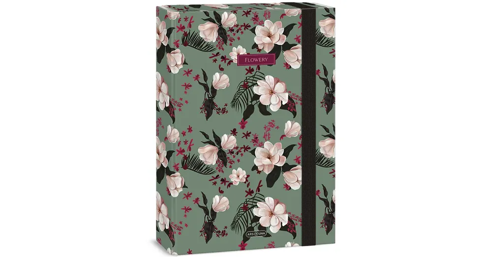 Ars Una Flowery green virágos füzetbox A/4 Olcsóbb