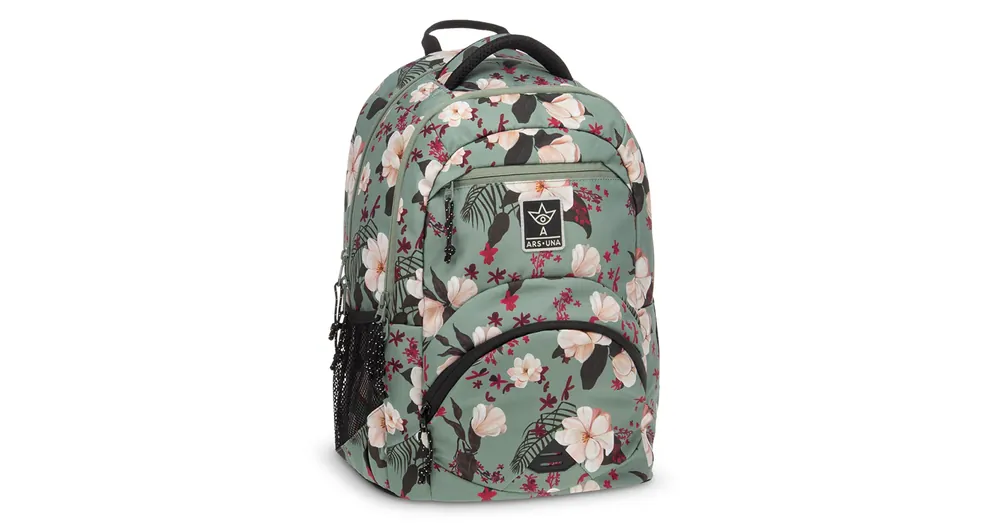 Korlátozott ajánlat Ars Una Flowery green ergonomikus iskolatáska hátizsák 27 L
