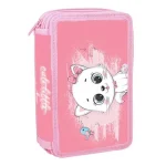 Akció Spirit Little Kitty cica mintás három szintes töltött tolltartó 28 db-os