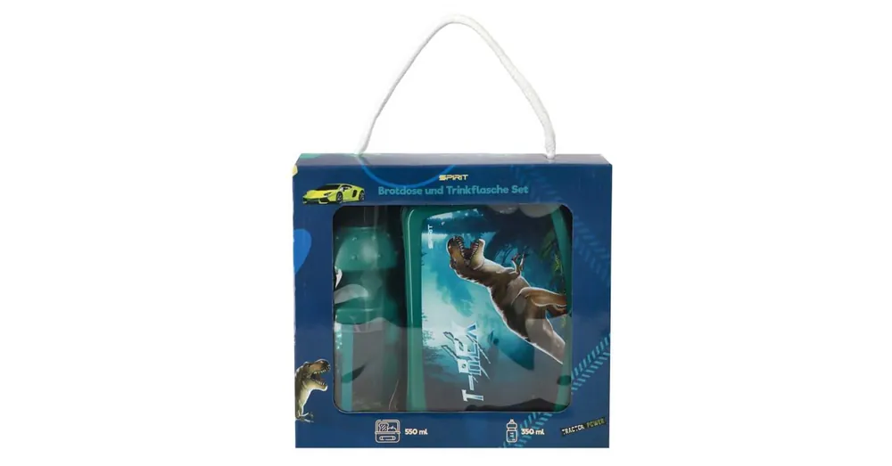 Végkiárusítás Spirit T-Rex mintás uzsonnás doboz és kulacs szett