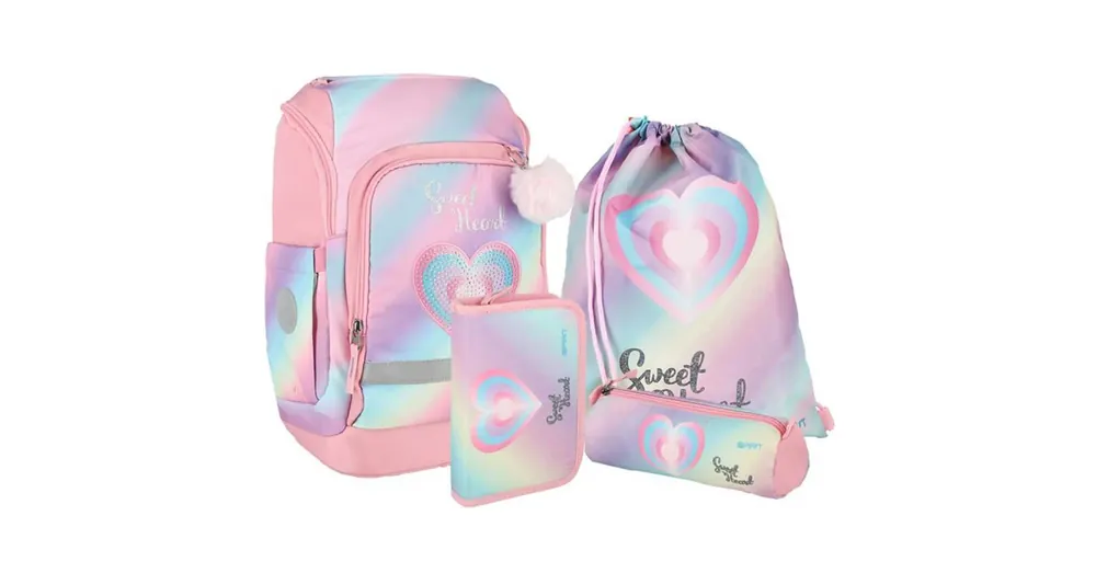 Expressz kézbesítés Spirit Szívecskés iskolatáska, hátizsák 4 db-os szett 32×19×44 cm
