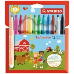 Vedd meg most Stabilo Trio Jumbo 12 db-os színes rostirón szett