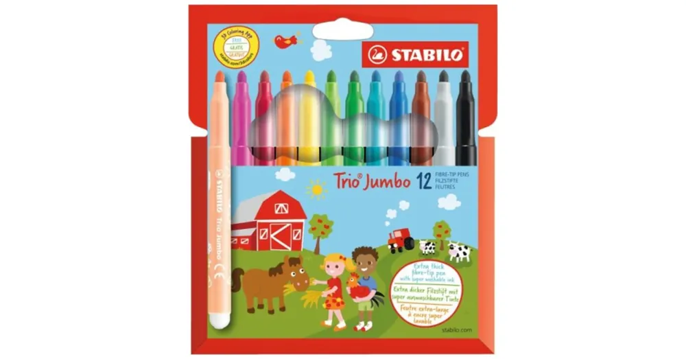 Vedd meg most Stabilo Trio Jumbo 12 db-os színes rostirón szett