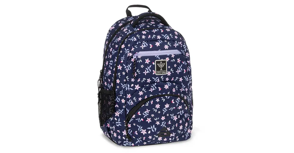 Árengedmény Ars Una Navy bloom ergonomikus iskolatáska, hátizsák 27L