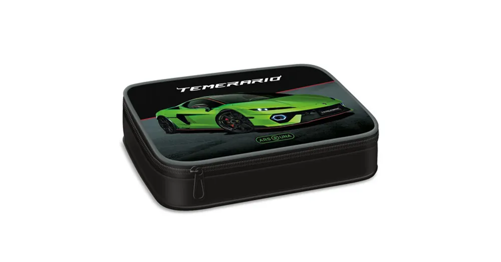 Végkiárusítás Ars Una Zöld Lamborghini mintás többszintes tolltartó 15,5×22,5×4,5 cm