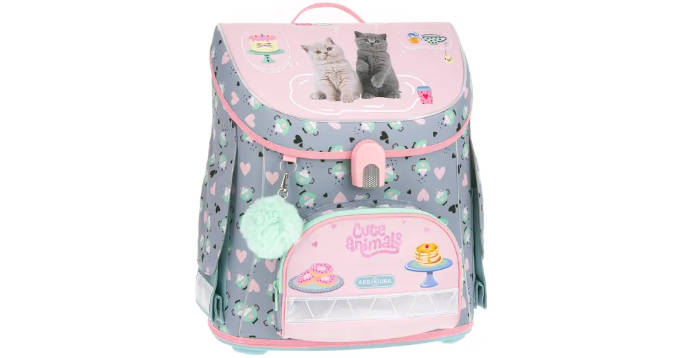 Ars Una Cute Animals tea party cicás ergonomikus mágneszáras iskolatáska, hátizsák 33×41×24 cm Vedd meg most