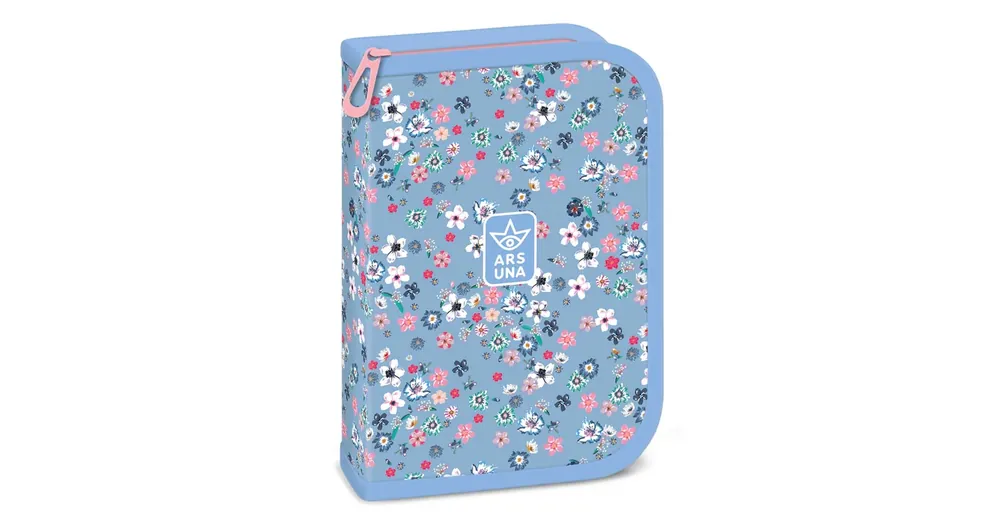 Kedvezmény Ars Una Pearl Blossom kék kihajtható töltött tolltartó 12,8×19,3×3,6 cm