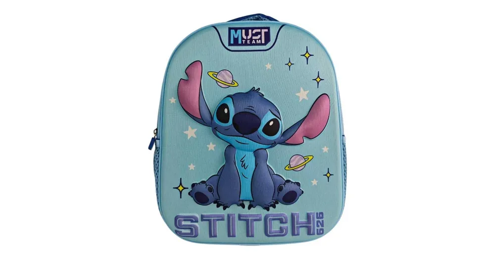 Luna Must Team 3D Stitch az űrben mintás lekerekített ovis hátizsák 26×10×32 cm Outlet