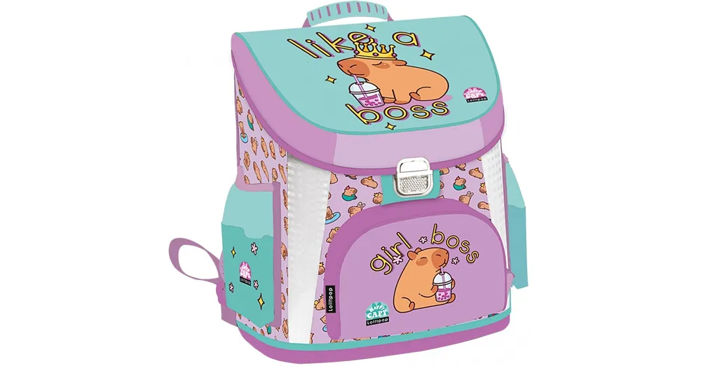 Nézd meg most ICO Lizzysuli prémium Lollipop Capybara mintás ergonomikus iskolatáska, hátizsák 40×33×26 cm