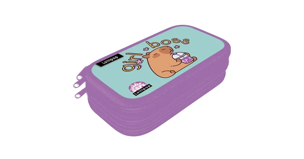 Legnépszerűbb ICO Lizzysuli Lollipop Capybara mintás három emeletes tolltartó 14×21×5 cm