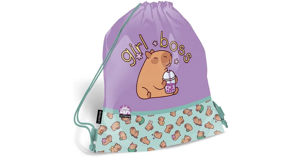 Akciós ár ICO Lizzysuli Lollipop Capybara mintás tornazsák, sportzsák