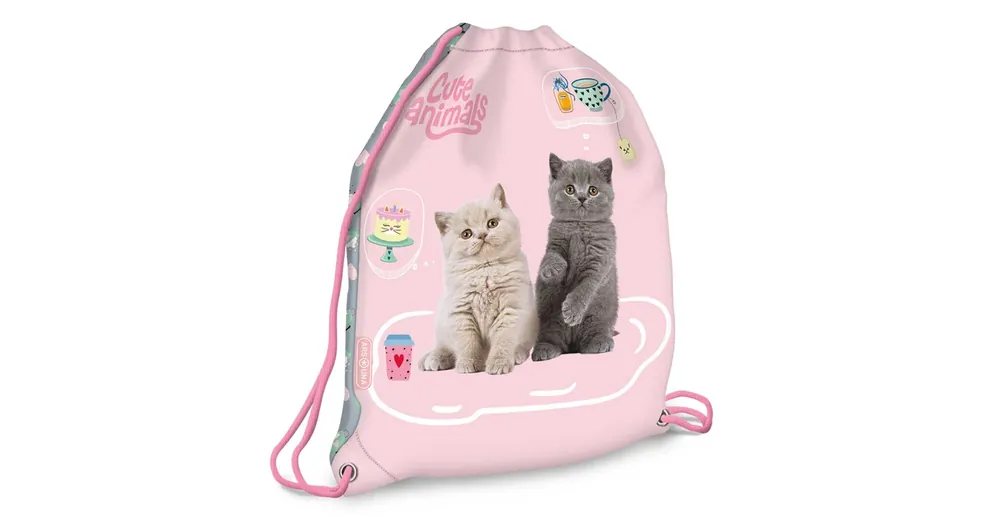 Prémium Ars Una Cute Animals Tea Party cicás tornazsák, sportzsák 32×42 cm