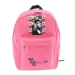 Taylor Swift mintás pink párnázott iskolatáska, hátizsák 39x17x44cm Olcsó
