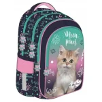 Kihagyhatatlan ajánlat MLF Kitty Party cica mintás 4 rekeszes iskolatáska, hátizsák BPL58 40x29x19 cm