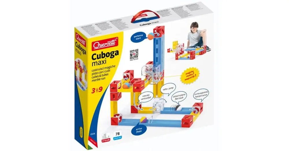 Alacsony ár Quercetti Cuboga golyópálya szett 78 db-os