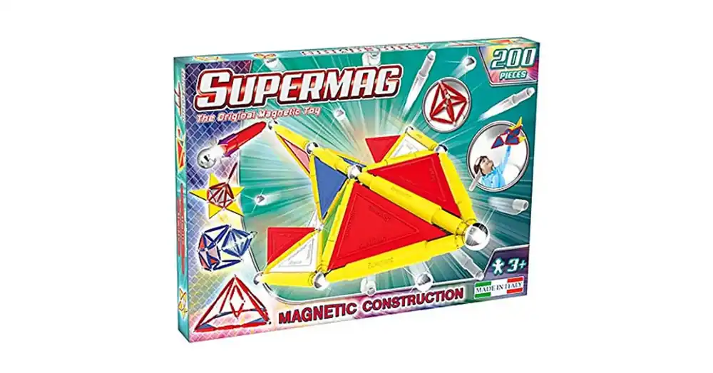 Supermag Tags Primary 200 db-os mágneses építőjáték szett panelekkel Újdonság