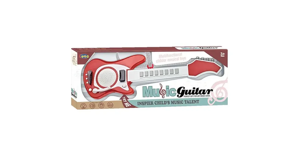 Piros színű játék elektromos gitár 66 cm-es Szuper ajánlat