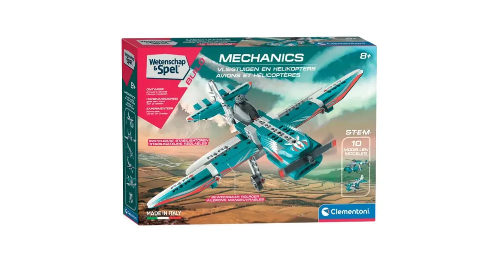 Szuper akció Science Play Repülők és helikopterek 10 az 1-ben szett – Clementoni