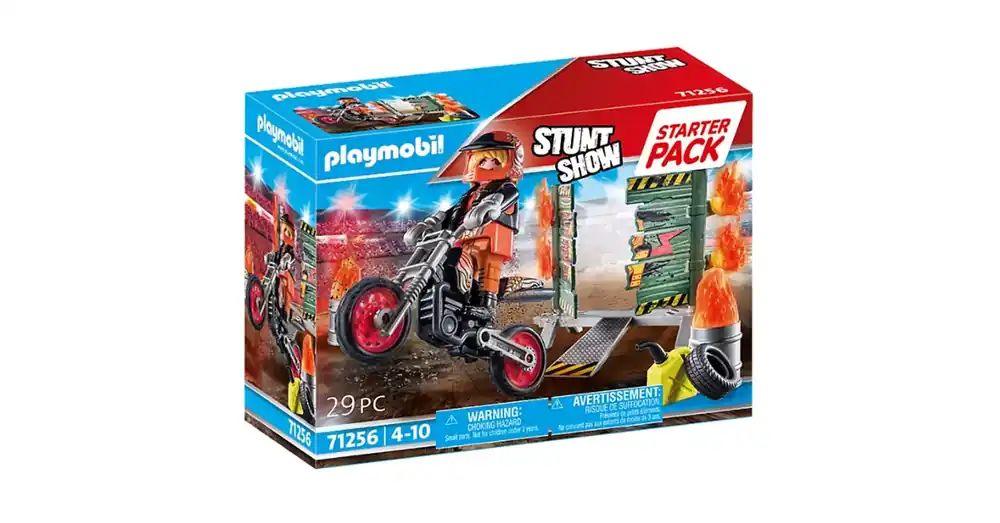 Csak ma Playmobil Starter Pack – Kaszkadőr motorral és tüzeskarikával (71256)