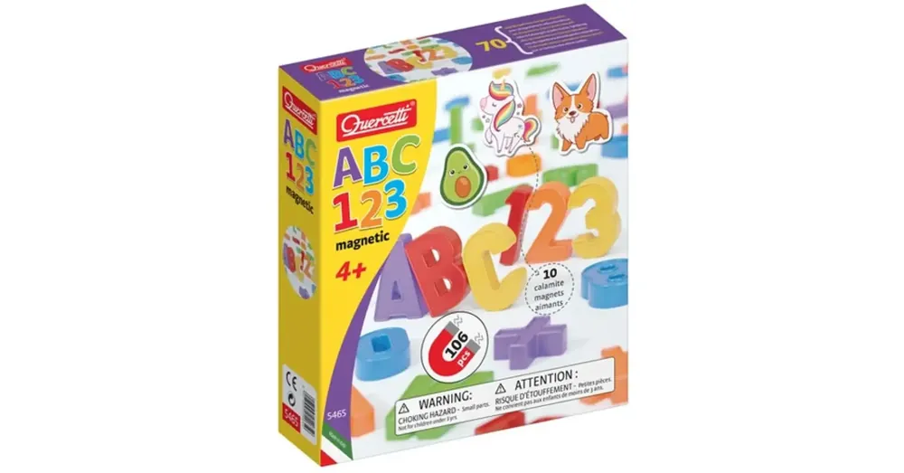 Legnépszerűbb Quercetti ABC + 123 mágneses szett 106 db-os
