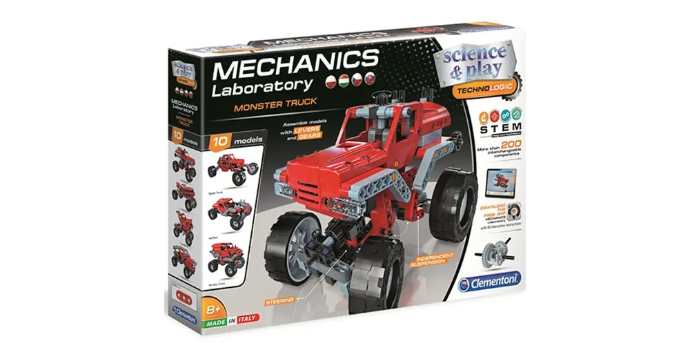 Mechanikai labor Monster Truck 10 az 1-ben építőjáték – Clementoni Végkiárusítás