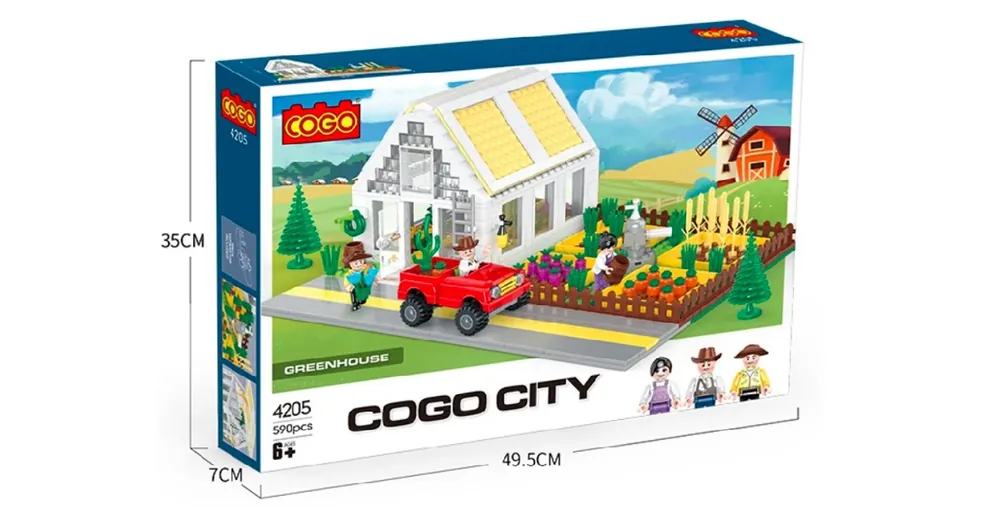 COGO® 4205 kompatibilis építőjáték 590 db építőkocka Biofarm figurákkal Expressz kézbesítés