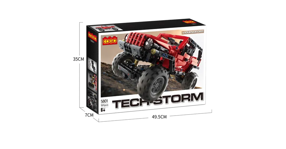 Utolsó esély COGO® 5801 kompatibilis építőjáték 501 db építőkocka Racing terepjáró jeep